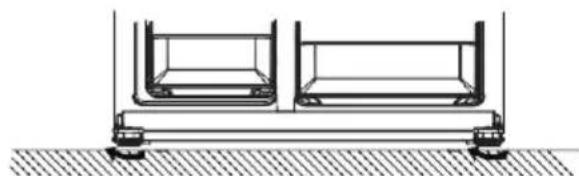 SCHNEIDER SCMDC522HNFX - Waterpas zetten en verankeren van de koelkast - 2