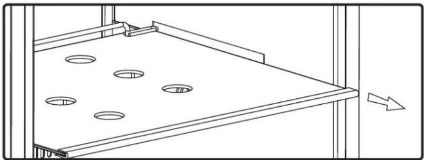 Zephyr Presrv PRPB24C01BG - Retrait des clayettes en verre - 3