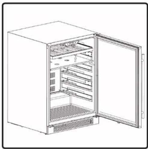 Zephyr Presrv PRPB24C01BG - Installation d'étagère quart de verre rétractable - 2