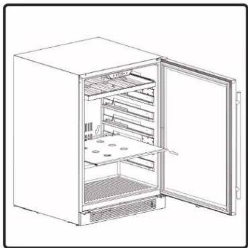 Zephyr Presrv PRPB24C01BG - Retractable Glass Quarter Shelf Installation - 3