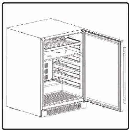 Zephyr Presrv PRPB24C01BG - Retractable Glass Quarter Shelf Installation - 2