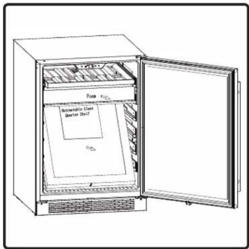 Fstack Reversible Glass Quarter Shelf