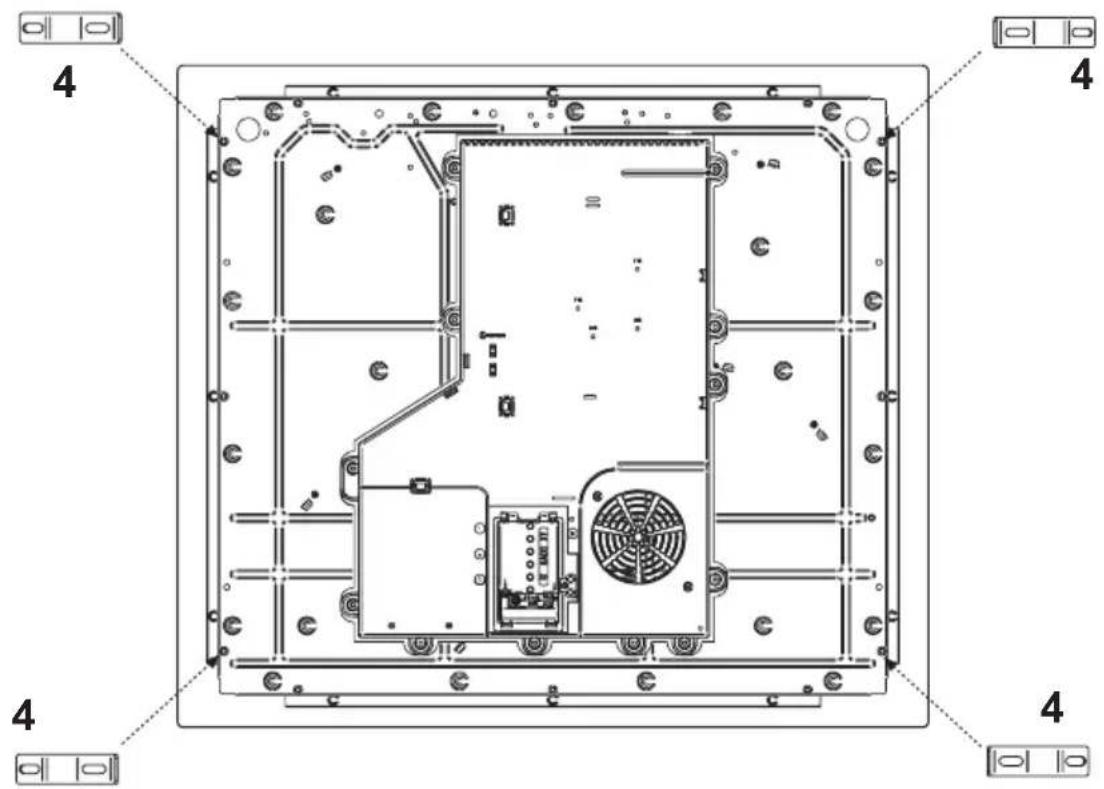 Technical diagram of a device interior with numbered components and labeled parts