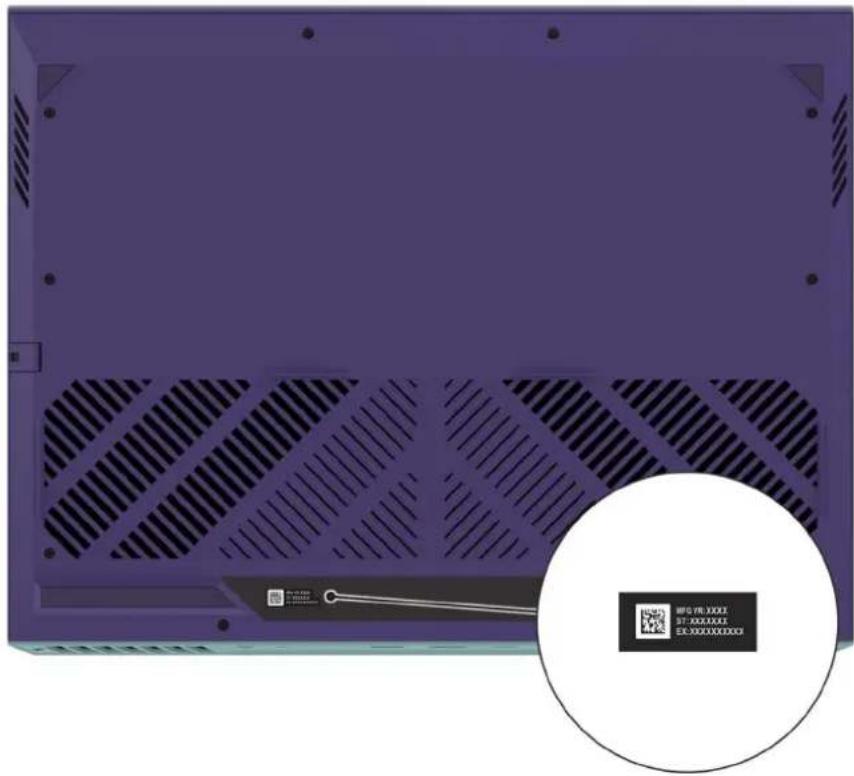 DELL G15 5530 - Numéro de série - 1