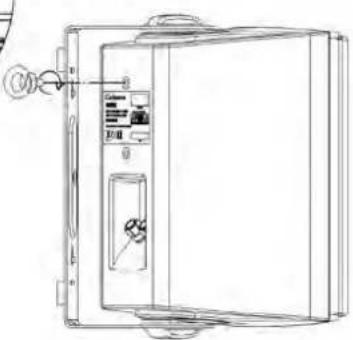 Technical line drawing of a refrigerator with labeled components and control panel