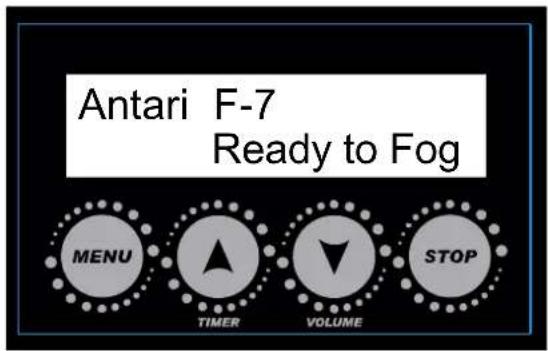 Antari F-7 Ready to Fog MENU TIMER VOLUME STOP