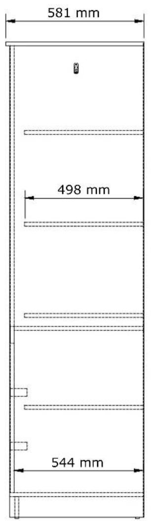581 mm 498 mm 544 mm