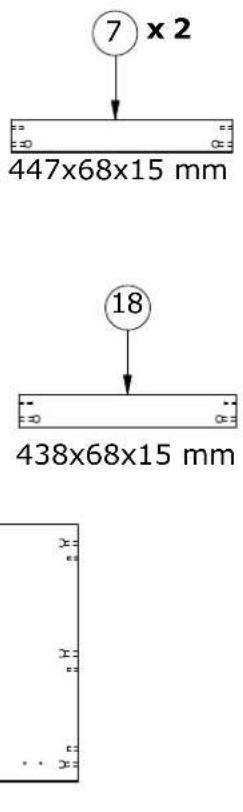 7 x 2 447x68x15 mm 18 438x68x15 mm
