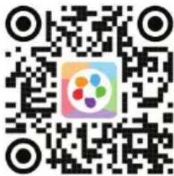 QR code with a colorful logo in the center, likely linking to a digital service or website.