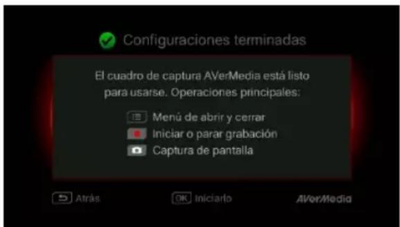 AVERMEDIA Live Gamer 4K GC573 - Finalización del asistente de instalación - 1