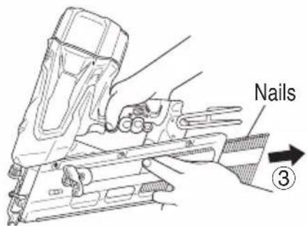 HITACHI NR1890DR - Removing the nails: - 2
