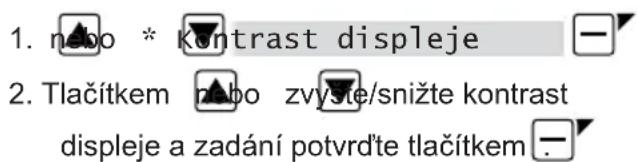 SOLO Robolinho 822 W - Nastavení kontrastu displeje - 1