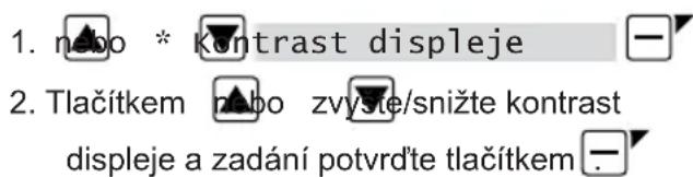 SOLO Robolinho 2323 W - Nastavení kontrastu displeje - 1