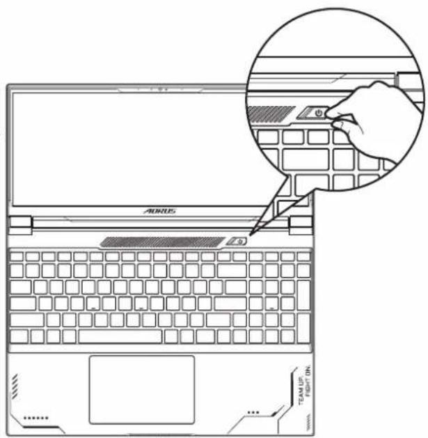 GIGABYTE AORUS 15X - 1-2. 開啟筆記型電腦 - 1