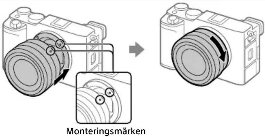 SONY Alpha A7C II - Montering av ett objektiv - 1