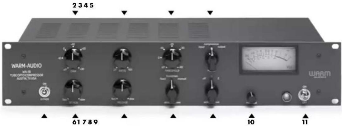 Warm Audio WA-1B - GUÍA DE PANEL FRONTAL Y TRASERO - 1
