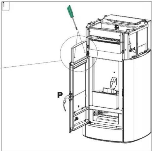 EDILKAMIN VYDA2 AIR TIGHT - Montage de la façade au-dessus de la porte (1), en pierre ou en céramique - 3