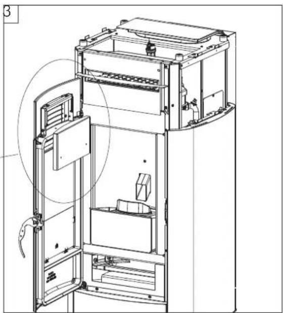 EDILKAMIN VYDA2 AIR TIGHT - Montaggio del frontalino sopra la porta (1), pietra o ceramica - 4