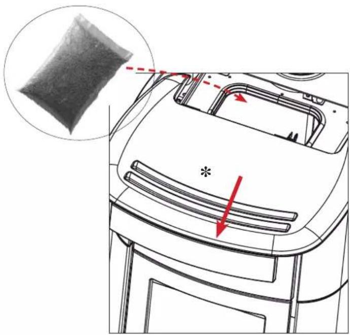 EDILKAMIN VYDA2 AIR TIGHT - CHARGEMENT DES GRANULÉS DANS LE RÉSERVOIR - 1