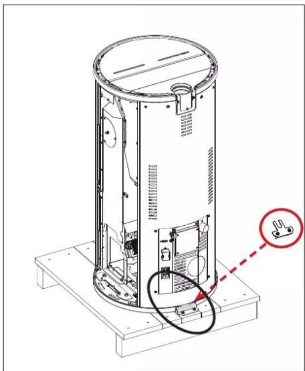 EDILKAMIN EVIA2 - POUR ENLEVER LE POÊLE DE LA PALETTE - 2