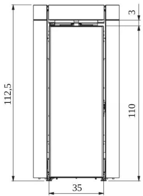 EDILKAMIN RADA Air Tight C - RADA AIR TIGHT C - DIMENSIONI (cm) - 1