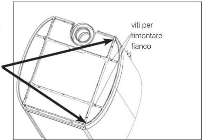 EDILKAMIN RADA Air Tight C - Rimontare i fianchi con le staffe e le ceramiche montate, avvitandoli nella parte alta. - 1