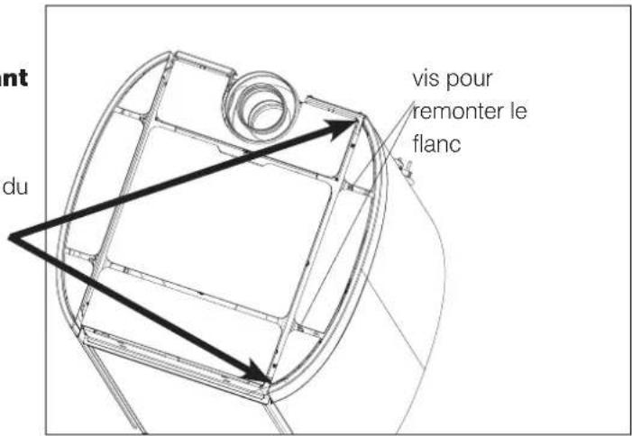 EDILKAMIN RADA Air Tight C - Remonter les flancs avec les supports et les céramiques montées, en les vissant dans la partie haute - 1