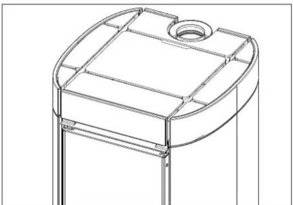 EDILKAMIN RADA Air Tight C - Ouvrir le couvercle coulissant et monter la plaque frontale en utilisant les vis et rondelles en dotation. - 3