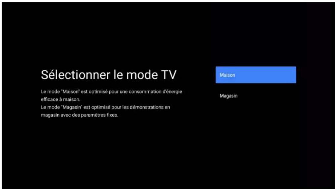 THOMSON 40FA2S13 - Sélectionnez le mode du téléviseur (Domicile/Détaillant) - 1