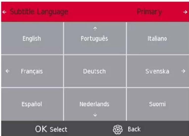 THOMSON Easy TV - Langue des sous-titres - 1