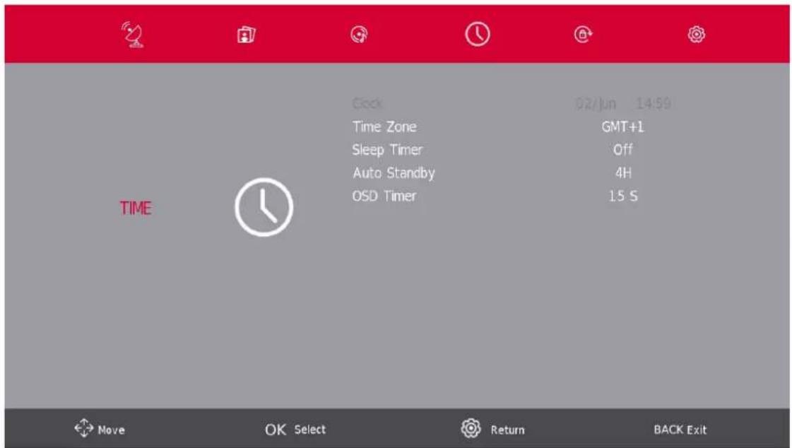 THOMSON Easy TV - Menu Heure - 1