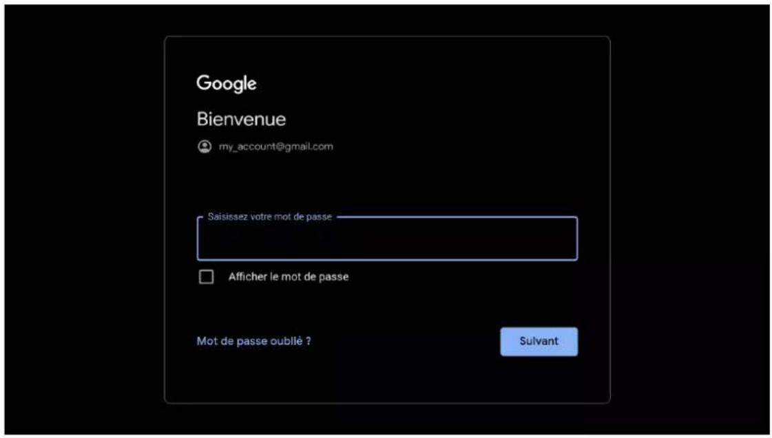 THOMSON 32HA2S13W - Connexion au compte Google - 4