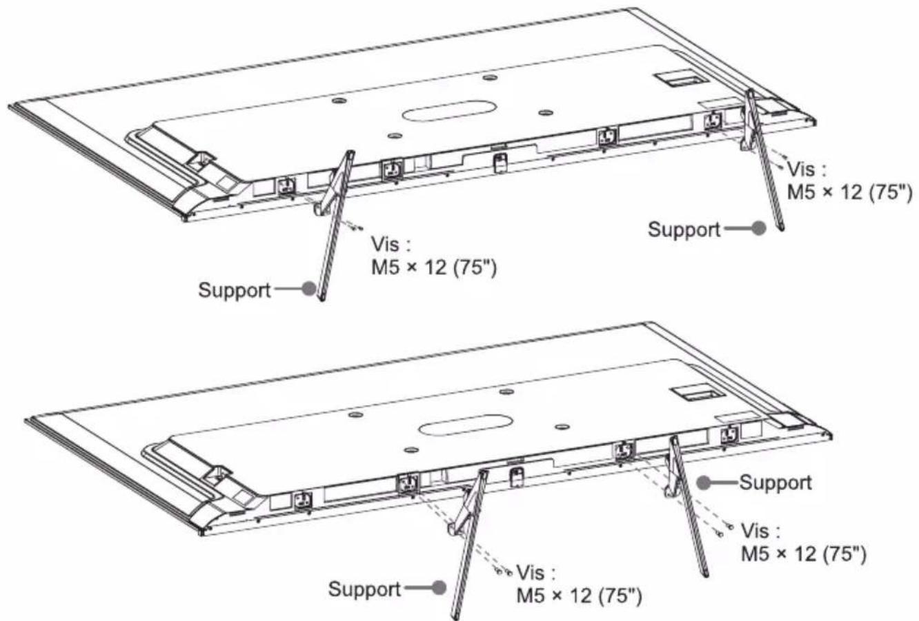 Vis : M5 × 12 (75") Support Vis : M5 × 12 (75") Support Vis : M5 × 12 (75)