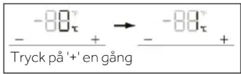 -88τ Tryck på '+' en gång → -88τ - + - +
