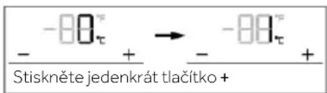 - -80τ⁻ → -80τ⁻ - + - + Stiskněte jedenkrát tlačítko +