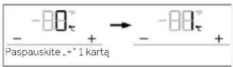 - -80° Paspauskite „+” 1 kartą → - -80° - + - +