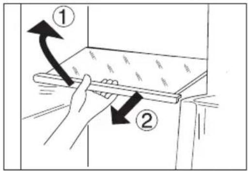 Diagram showing two labeled arrows pointing to a rectangular object with internal patterns, possibly illustrating a physical or engineering concept.