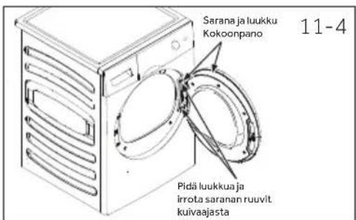 HAIER HD100-A2979N-S - Pesukoneen ja kuivaajan pinoaminen - 1
