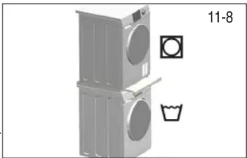 HAIER HD100-A2979N-S - Στοίβαξη στεγνωτηρίου πάνω σε πλυντήριο - 1