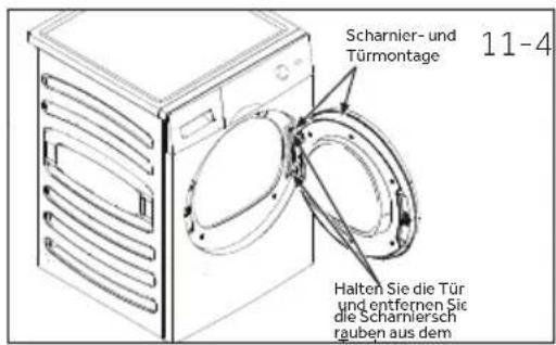 HAIER HD90-A2979N - Bauen Sie die Türbaugruppe aus - 1