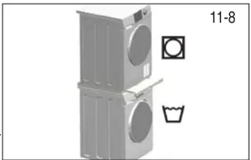 HAIER HD90-A2979N - Στοίβαξη στεγνωτηρίου πάνω σε πλυντήριο - 1
