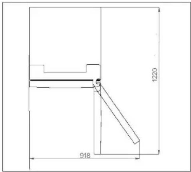 HAIER HTW5620ENMP - Recomendaciones de espacio Sección cruzada de ventilación - 1