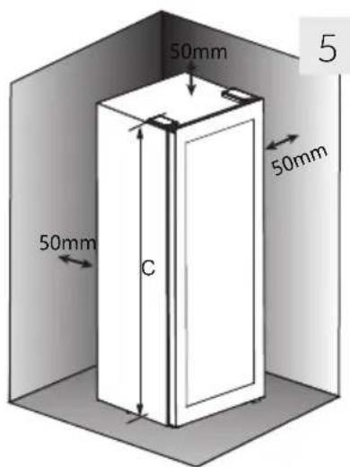 HAIER HWS34GGH1 - Space requirements - 4
