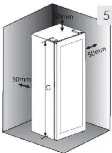 HAIER HWS34GGH1 - Изисквания за пространство - 2