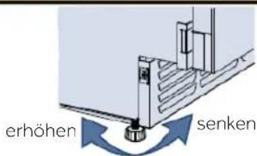 HAIER HUC44GDEH1 - Einstellen der unteren Füße - 1