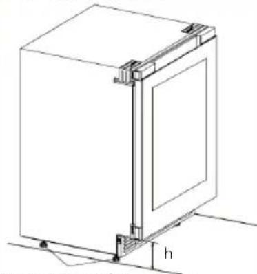 HAIER HUC44GDEH1 - Einstellen der unteren Füße - 2