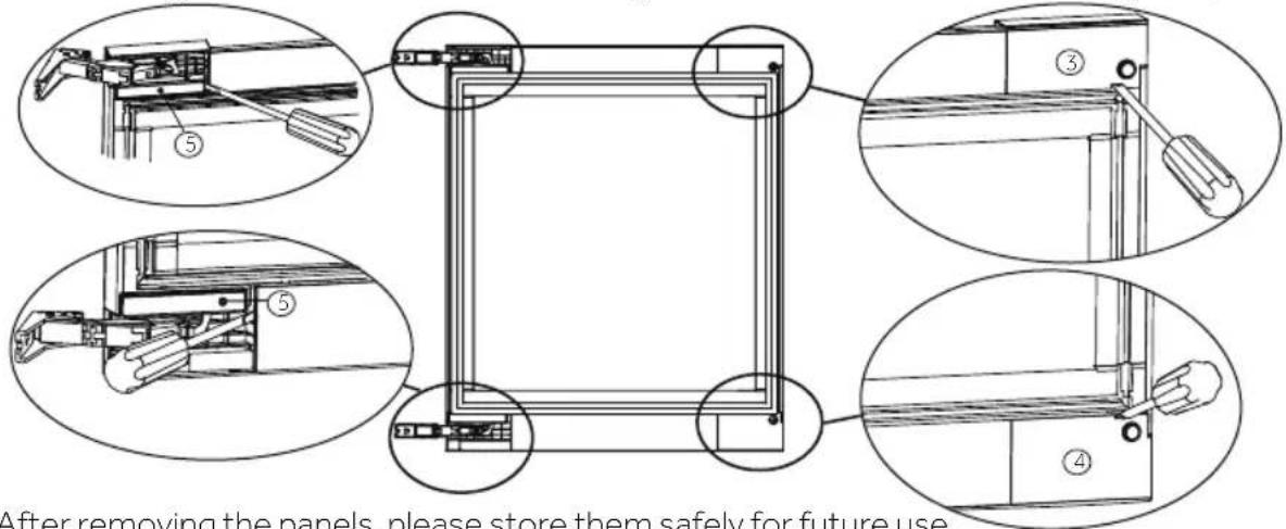 HAIER HUC44GDEH1 - 3) Disassembling the Door Panel - 1