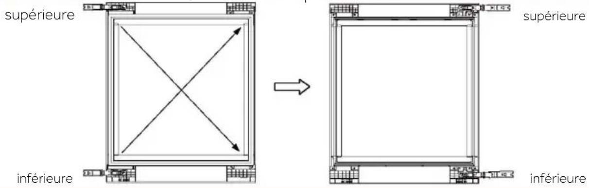 HAIER HUC44GDEH1 - 4) Remplacement des charnières supérieures et inférieures : - 2
