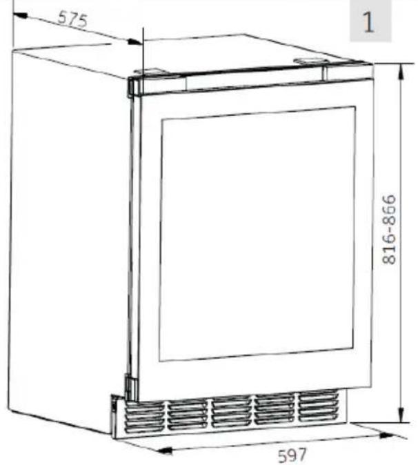 HAIER HUC44GDEH1 - Platzbedarf - 1