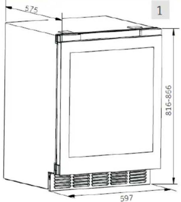 HAIER HUC44GDEH1 - Wymagana przestrzeń - 1